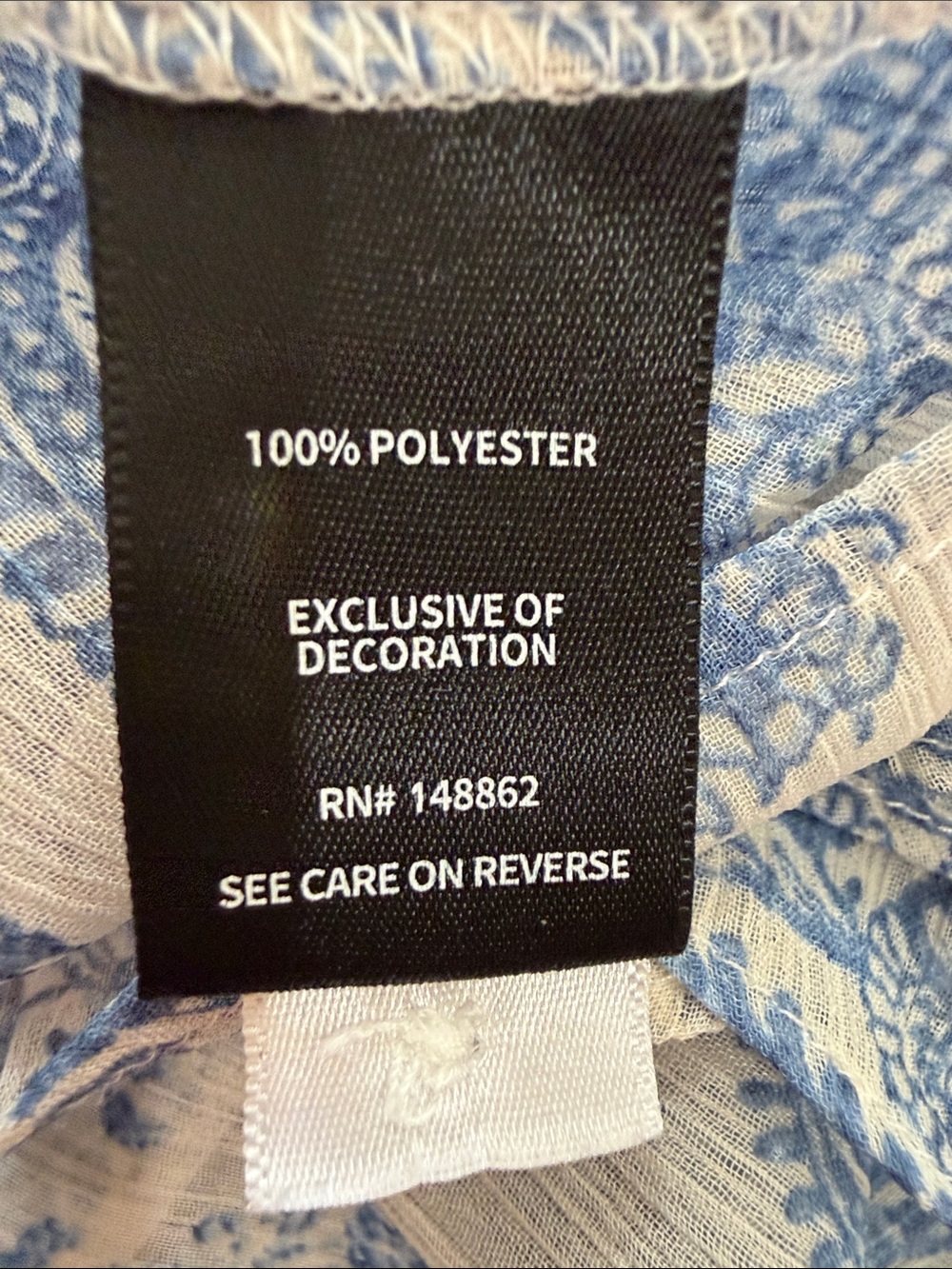 torrid white and Blue Paisley Ruffle Blouse size 3X - Picture 10 of 10